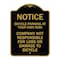 Signmission Bicycle Parking at Your Own Risk Company Not Responsible for Loss or Damage to, A-DES-BG-1824-23537 A-DES-BG-1824-23537 - alternate 1